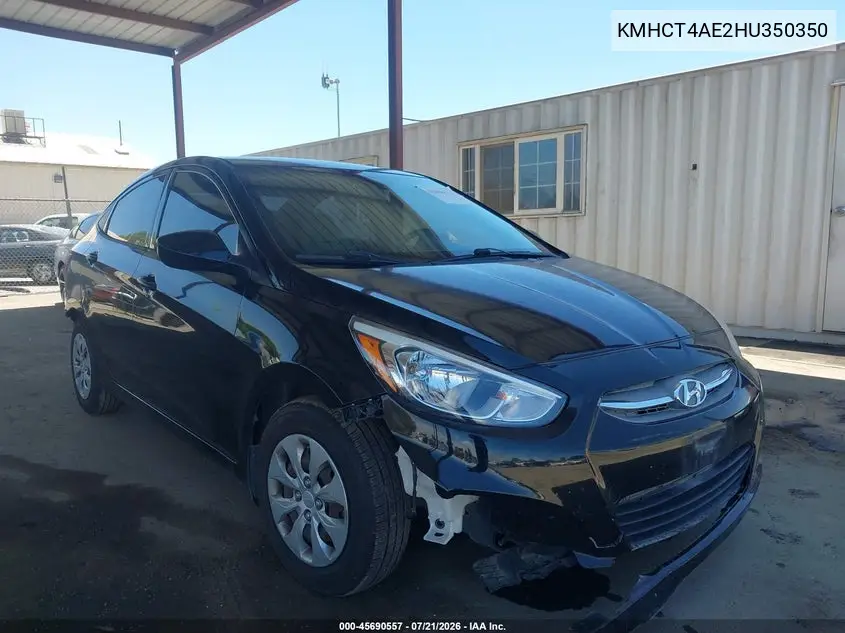 2017 Hyundai Accent Se VIN: KMHCT4AE2HU350350 Lot: 45690557