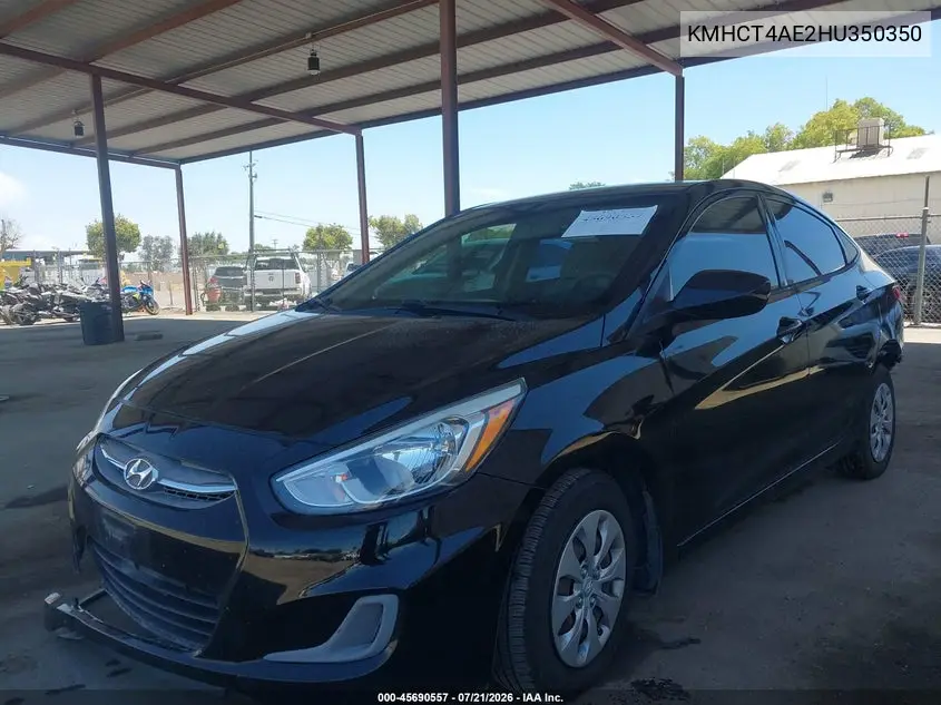 2017 Hyundai Accent Se VIN: KMHCT4AE2HU350350 Lot: 45690557