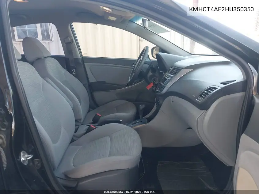 2017 Hyundai Accent Se VIN: KMHCT4AE2HU350350 Lot: 45690557