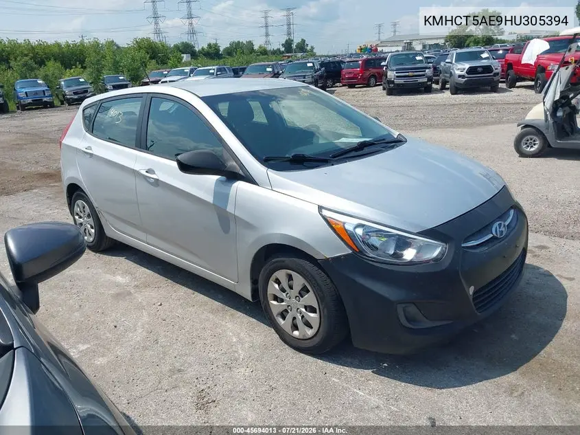2017 Hyundai Accent Se VIN: KMHCT5AE9HU305394 Lot: 45694013