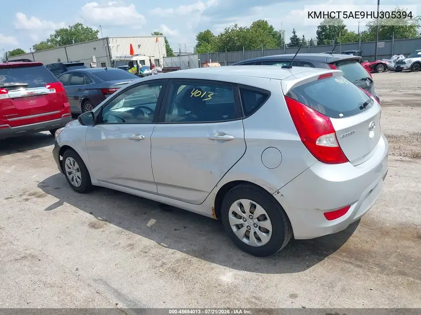 2017 Hyundai Accent Se VIN: KMHCT5AE9HU305394 Lot: 45694013