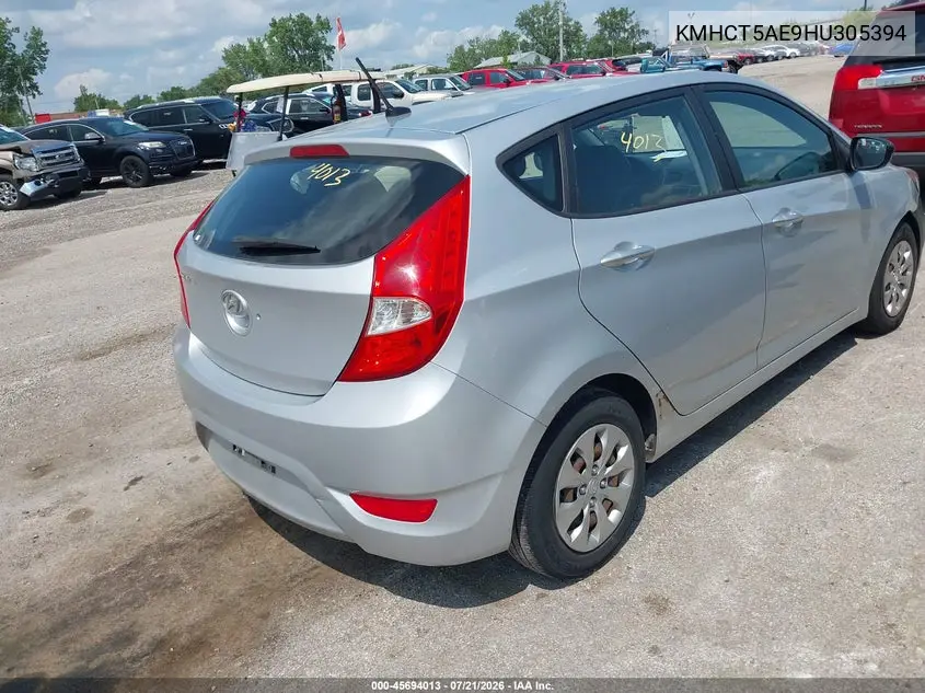 2017 Hyundai Accent Se VIN: KMHCT5AE9HU305394 Lot: 45694013