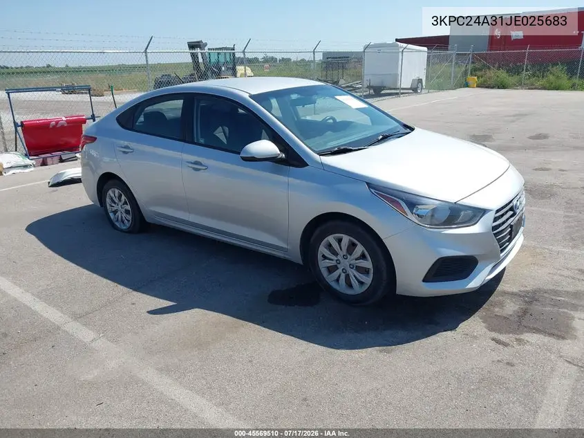 2018 Hyundai Accent Se VIN: 3KPC24A31JE025683 Lot: 45569510