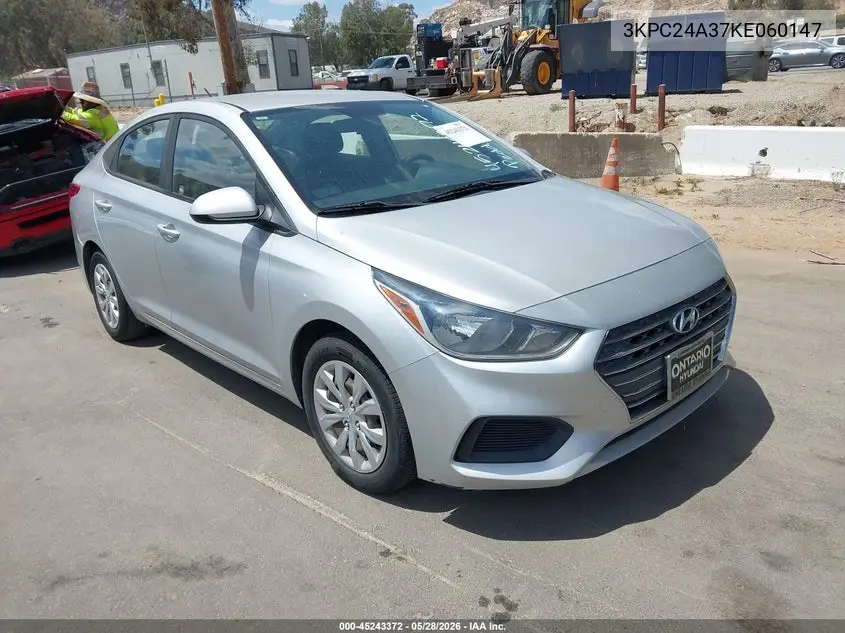 2019 Hyundai Accent Se VIN: 3KPC24A37KE060147 Lot: 45243372