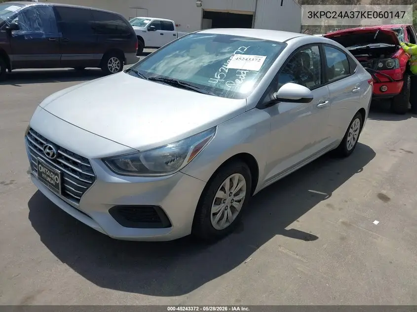 2019 Hyundai Accent Se VIN: 3KPC24A37KE060147 Lot: 45243372