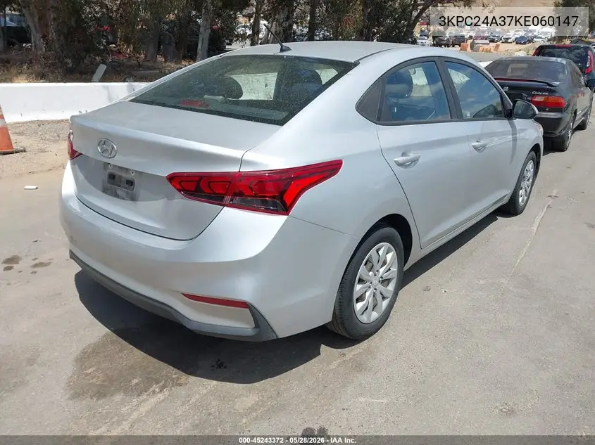 2019 Hyundai Accent Se VIN: 3KPC24A37KE060147 Lot: 45243372
