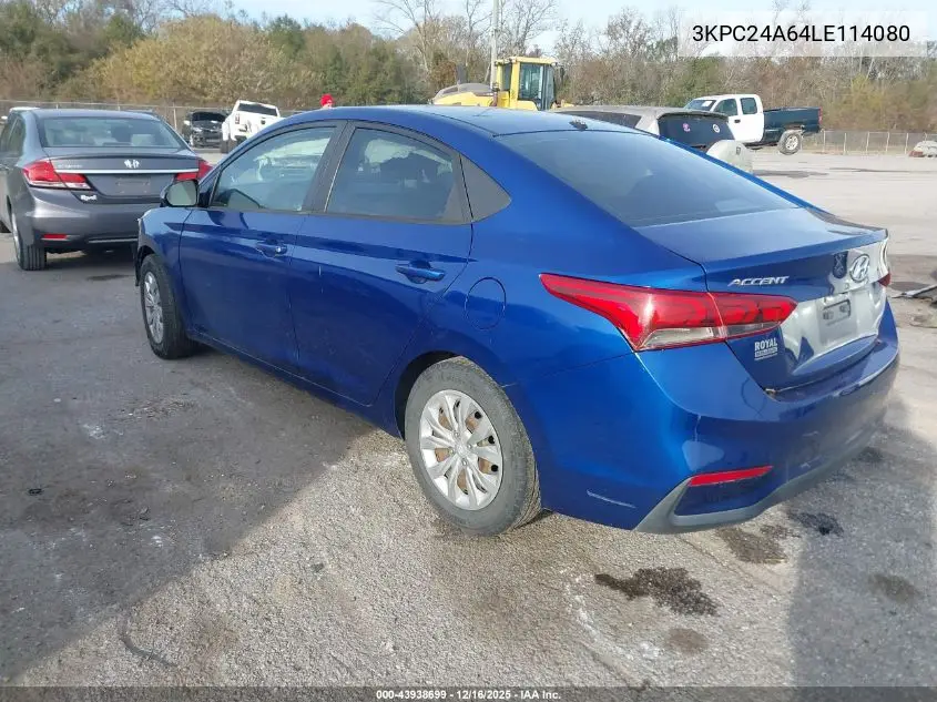 3KPC24A64LE114080 2020 Hyundai Accent Se