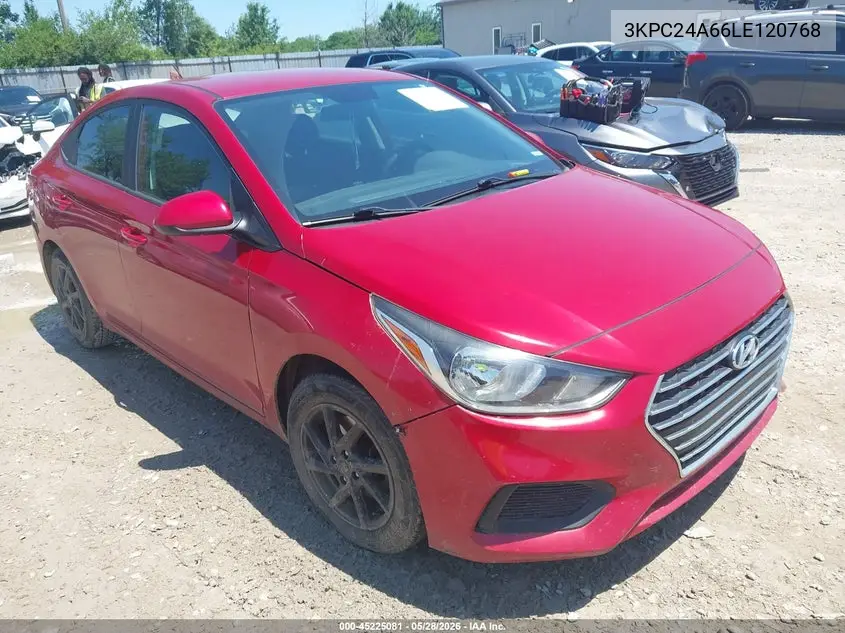 2020 Hyundai Accent Se VIN: 3KPC24A66LE120768 Lot: 45225081