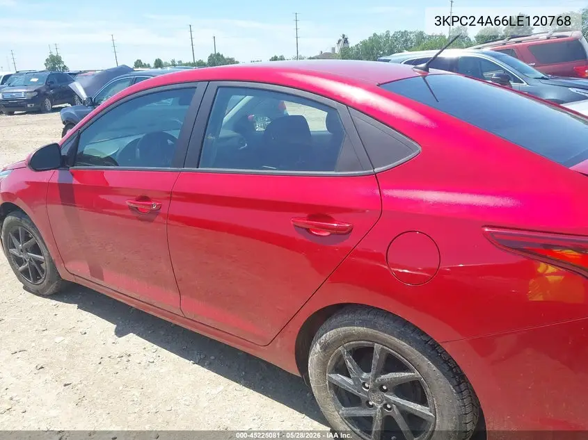 2020 Hyundai Accent Se VIN: 3KPC24A66LE120768 Lot: 45225081