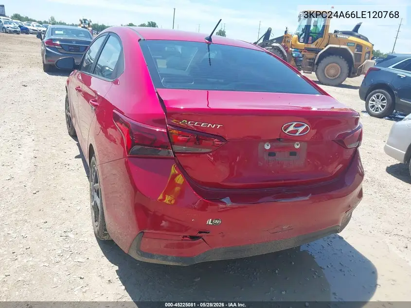 2020 Hyundai Accent Se VIN: 3KPC24A66LE120768 Lot: 45225081