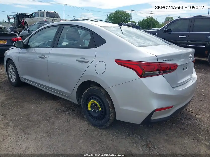 2020 Hyundai Accent Se VIN: 3KPC24A66LE109012 Lot: 45418195