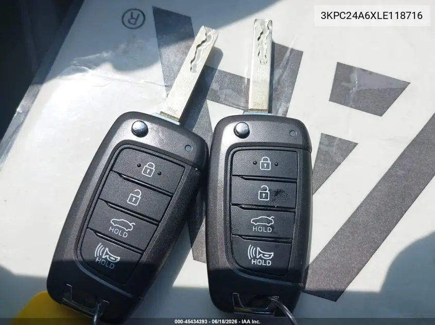 2020 Hyundai Accent Se VIN: 3KPC24A6XLE118716 Lot: 45434393