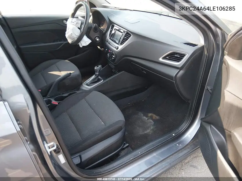 2020 Hyundai Accent Se VIN: 3KPC24A64LE106285 Lot: 45613745