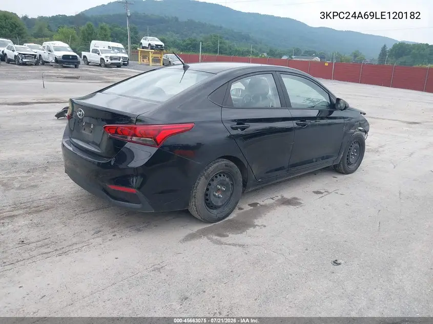 2020 Hyundai Accent Se VIN: 3KPC24A69LE120182 Lot: 45663075