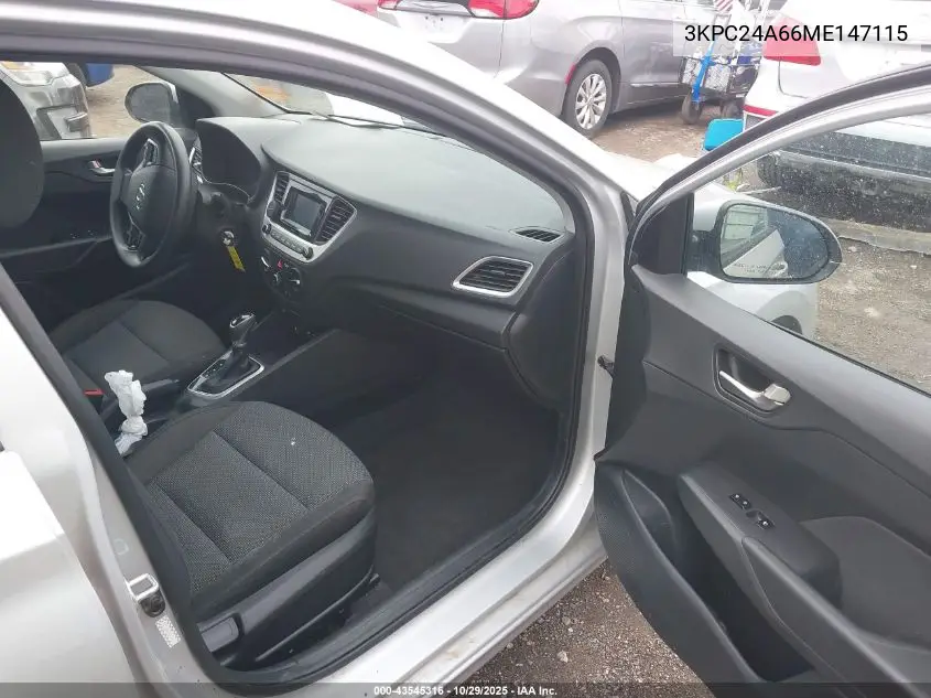 3KPC24A66ME147115 2021 Hyundai Accent Se