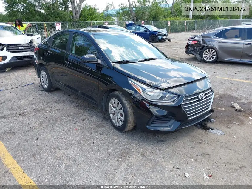 2021 Hyundai Accent Se VIN: 3KPC24A61ME128472 Lot: 45397252