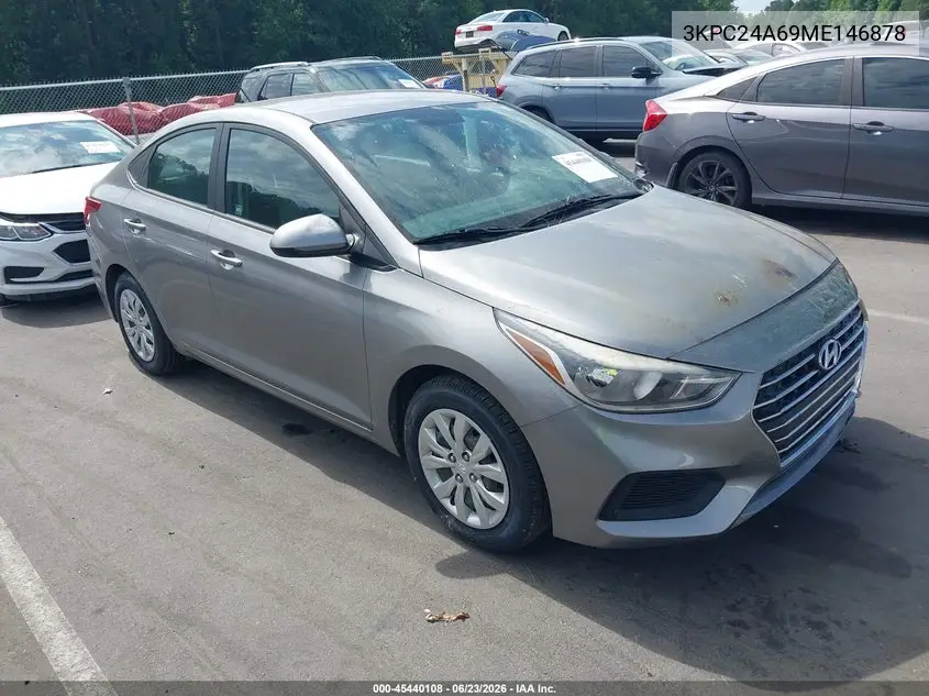 2021 Hyundai Accent Se VIN: 3KPC24A69ME146878 Lot: 45440108