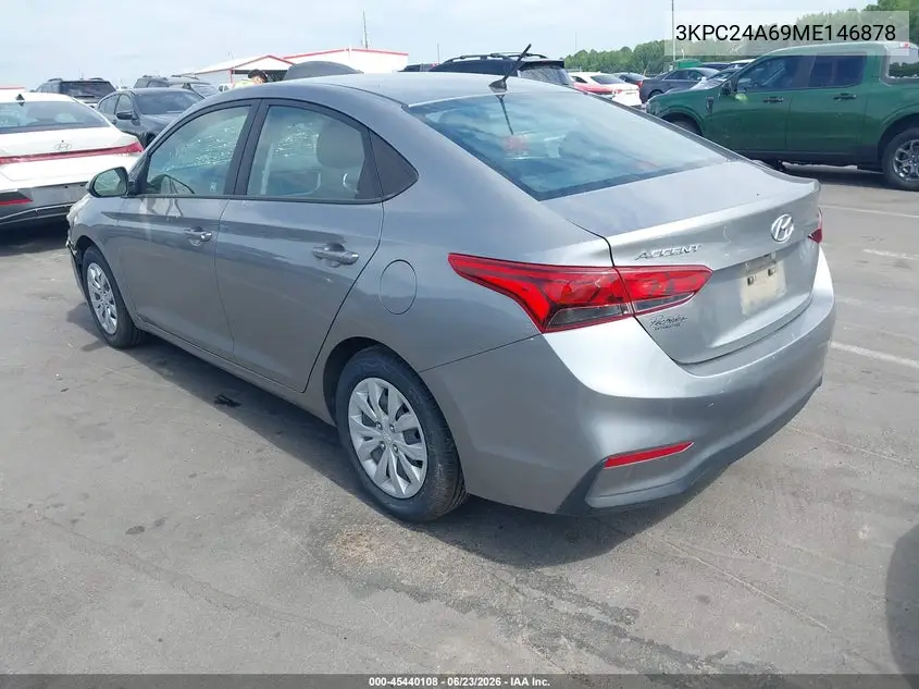 2021 Hyundai Accent Se VIN: 3KPC24A69ME146878 Lot: 45440108