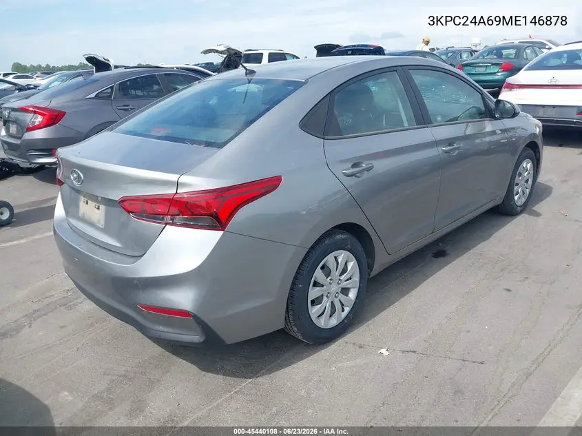 2021 Hyundai Accent Se VIN: 3KPC24A69ME146878 Lot: 45440108