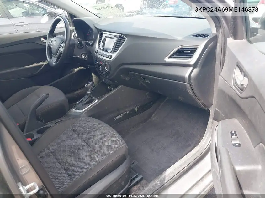2021 Hyundai Accent Se VIN: 3KPC24A69ME146878 Lot: 45440108