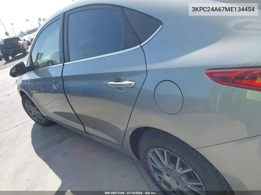 2021 Hyundai Accent Sel VIN: 3KPC24A67ME134454 Lot: 45573100