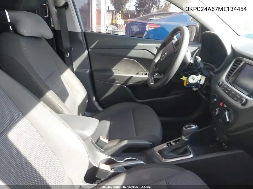 2021 Hyundai Accent Sel VIN: 3KPC24A67ME134454 Lot: 45573100