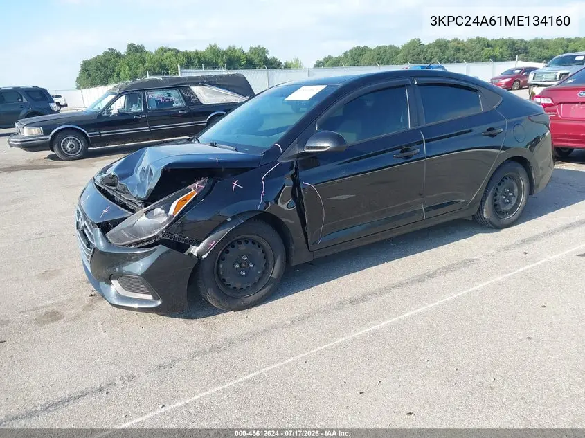 2021 Hyundai Accent Se VIN: 3KPC24A61ME134160 Lot: 45612624