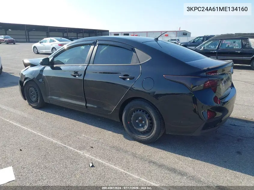 2021 Hyundai Accent Se VIN: 3KPC24A61ME134160 Lot: 45612624