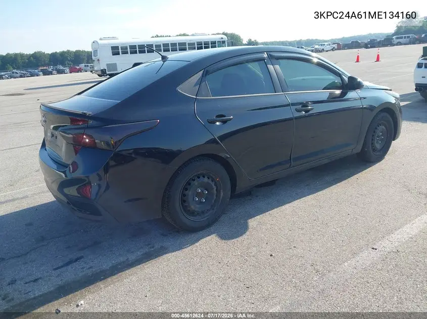 2021 Hyundai Accent Se VIN: 3KPC24A61ME134160 Lot: 45612624
