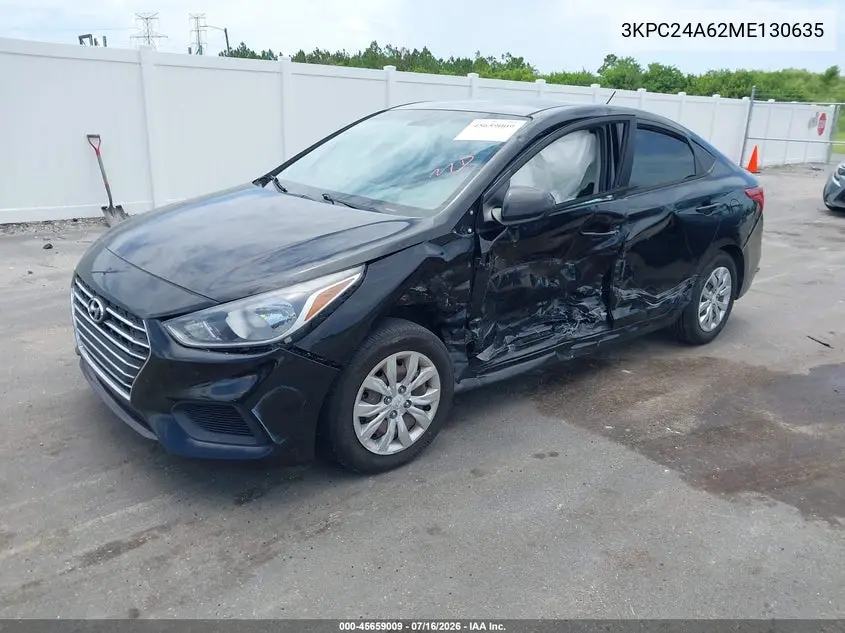 2021 Hyundai Accent Se VIN: 3KPC24A62ME130635 Lot: 45659009