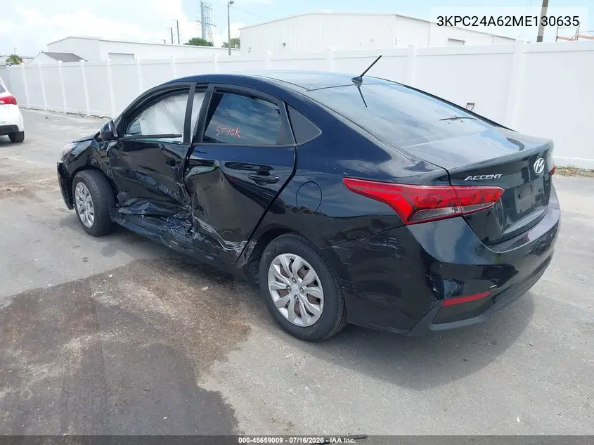 2021 Hyundai Accent Se VIN: 3KPC24A62ME130635 Lot: 45659009