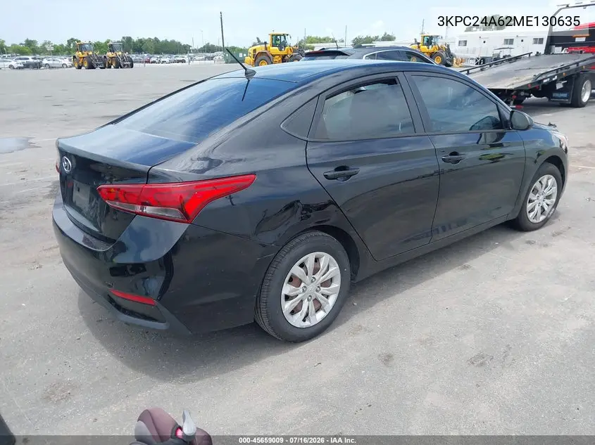 2021 Hyundai Accent Se VIN: 3KPC24A62ME130635 Lot: 45659009