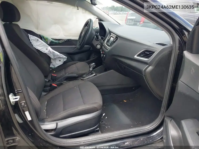 2021 Hyundai Accent Se VIN: 3KPC24A62ME130635 Lot: 45659009