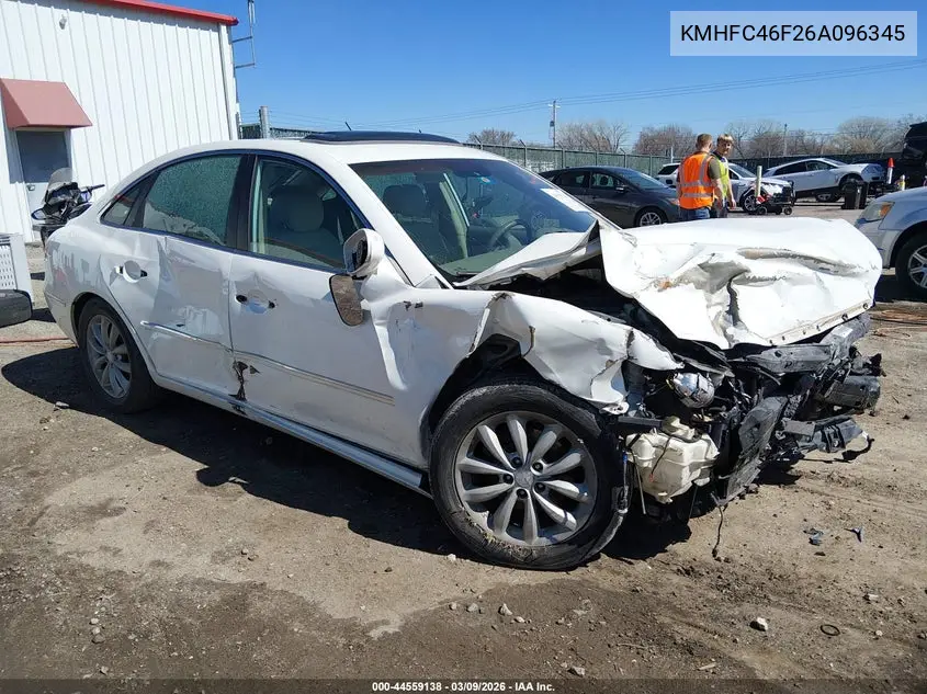 2006 Hyundai Azera Limited/Se VIN: KMHFC46F26A096345 Lot: 44559138