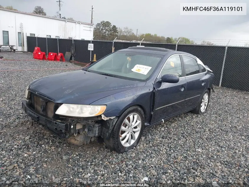 2006 Hyundai Azera Limited/Se VIN: KMHFC46F36A119101 Lot: 44624769