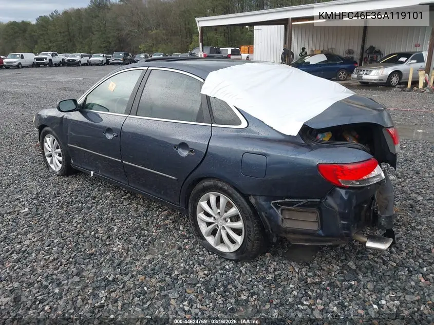 2006 Hyundai Azera Limited/Se VIN: KMHFC46F36A119101 Lot: 44624769