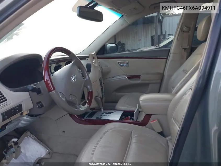 2006 Hyundai Azera Limited/Se VIN: KMHFC46FX6A094911 Lot: 44777749