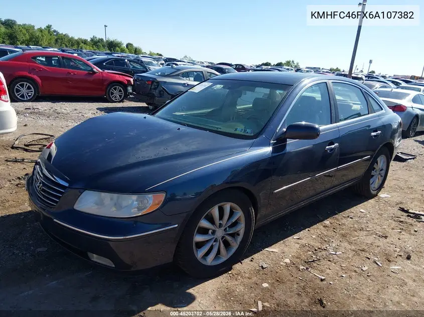 2006 Hyundai Azera Limited/Se VIN: KMHFC46FX6A107382 Lot: 45203702