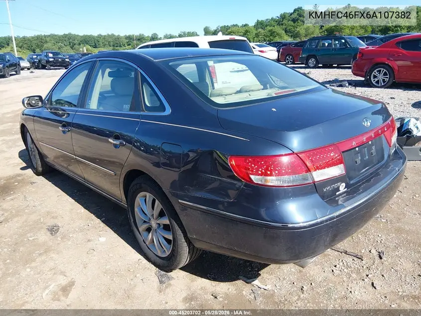 2006 Hyundai Azera Limited/Se VIN: KMHFC46FX6A107382 Lot: 45203702
