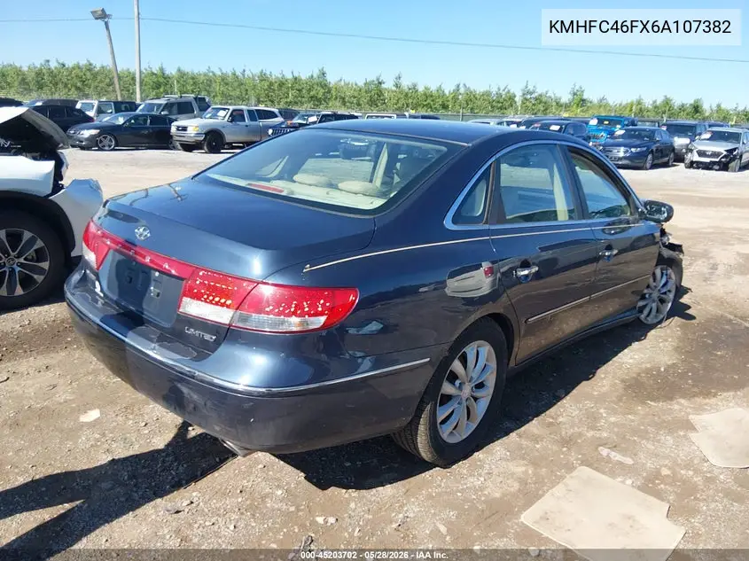 2006 Hyundai Azera Limited/Se VIN: KMHFC46FX6A107382 Lot: 45203702