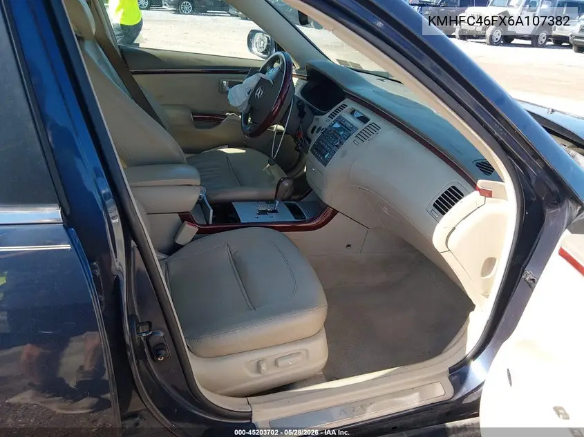 2006 Hyundai Azera Limited/Se VIN: KMHFC46FX6A107382 Lot: 45203702