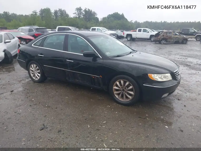 2006 Hyundai Azera Limited/Se VIN: KMHFC46FX6A118477 Lot: 45278320