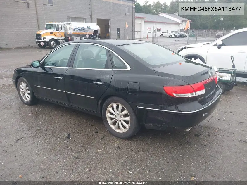 2006 Hyundai Azera Limited/Se VIN: KMHFC46FX6A118477 Lot: 45278320
