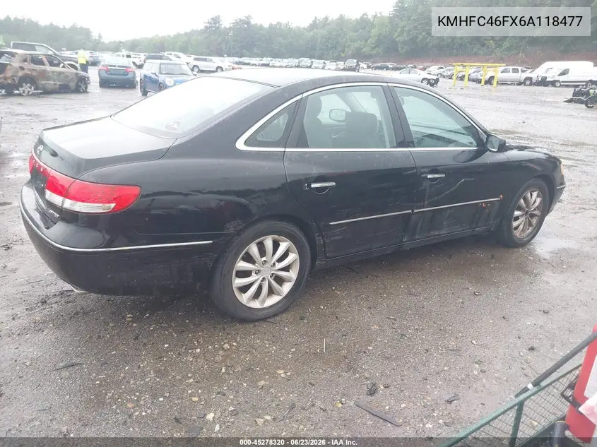 2006 Hyundai Azera Limited/Se VIN: KMHFC46FX6A118477 Lot: 45278320