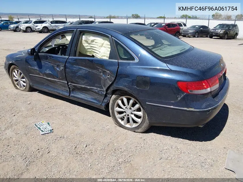2006 Hyundai Azera Limited/Se VIN: KMHFC46F96A061754 Lot: 45392644