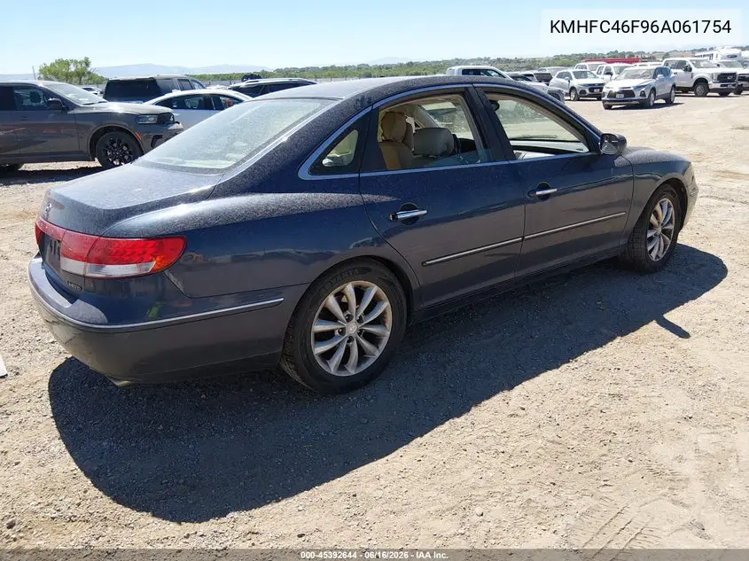 2006 Hyundai Azera Limited/Se VIN: KMHFC46F96A061754 Lot: 45392644