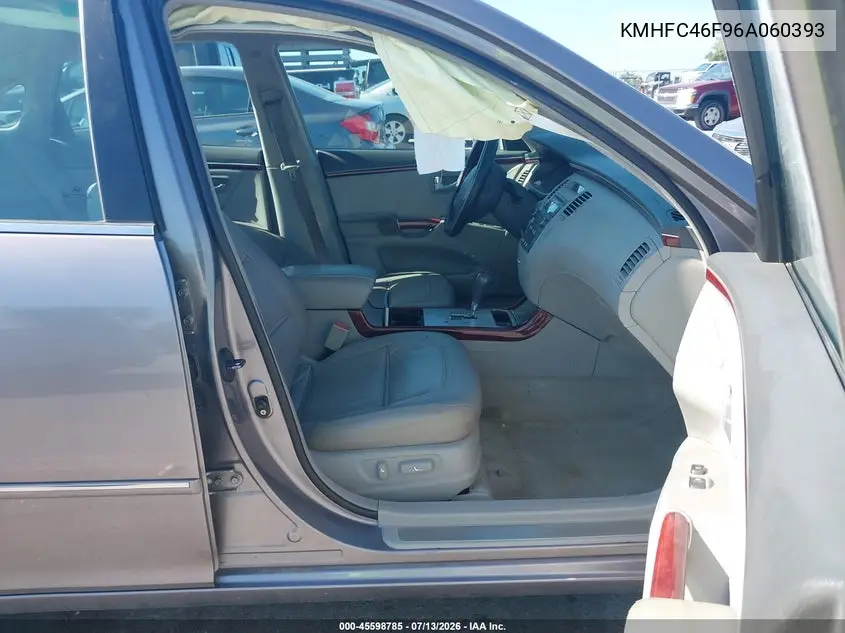 2006 Hyundai Azera Limited/Se VIN: KMHFC46F96A060393 Lot: 45598785