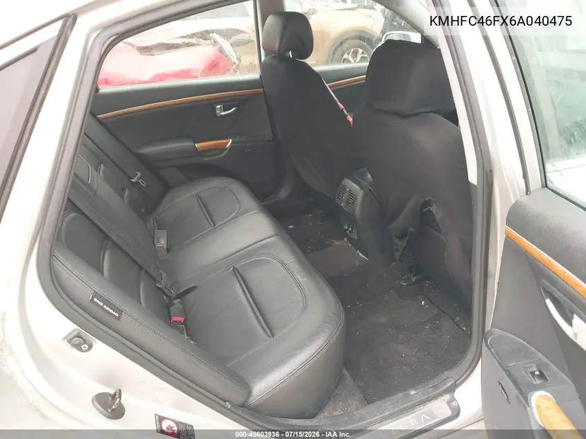 2006 Hyundai Azera Limited/Se VIN: KMHFC46FX6A040475 Lot: 45603936