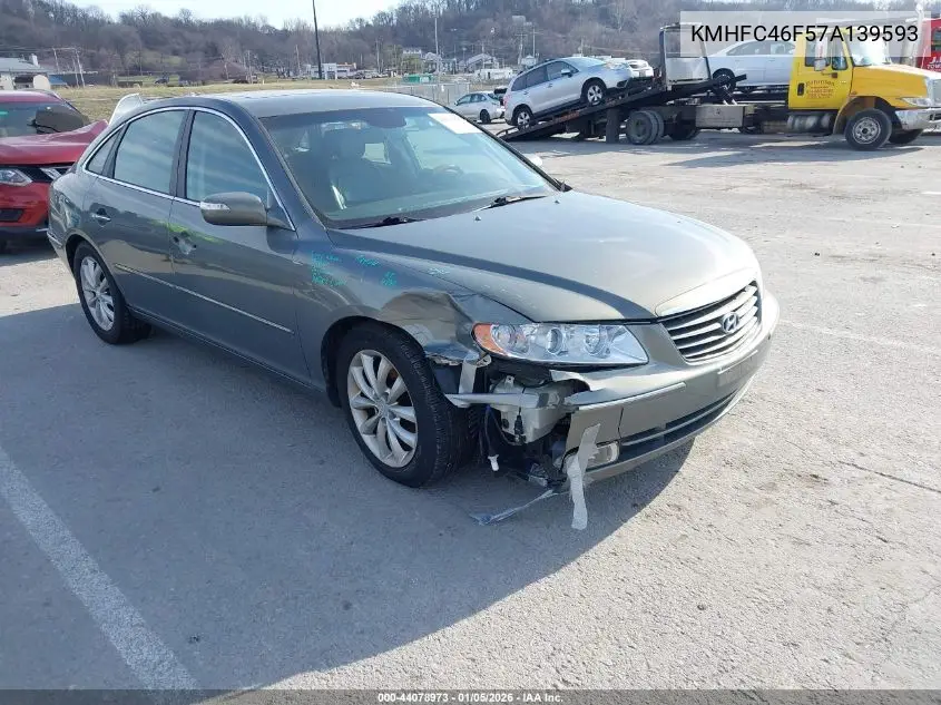 2007 Hyundai Azera Limited/Se VIN: KMHFC46F57A139593 Lot: 44078973