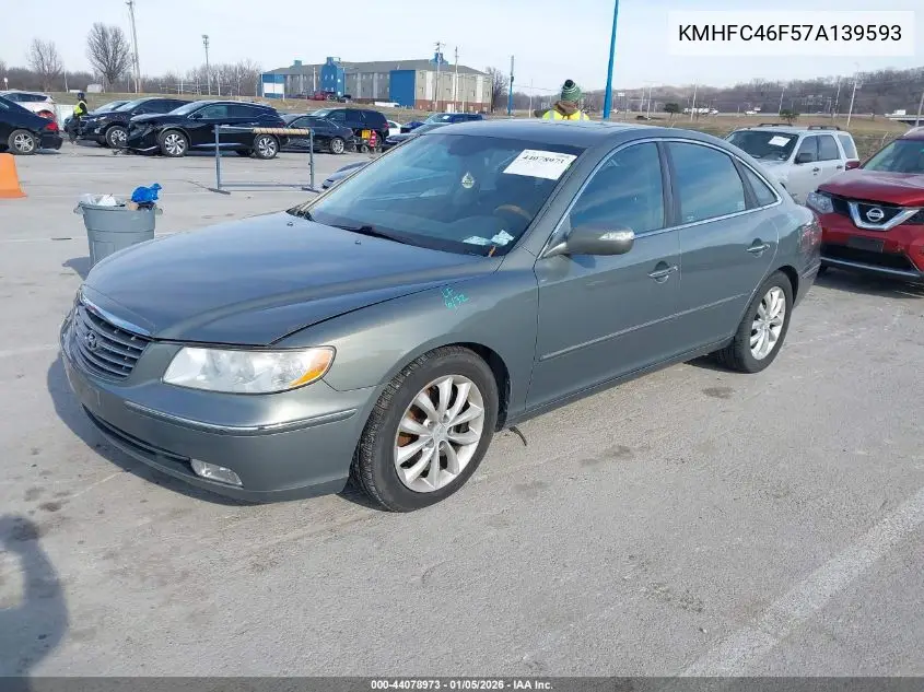 2007 Hyundai Azera Limited/Se VIN: KMHFC46F57A139593 Lot: 44078973